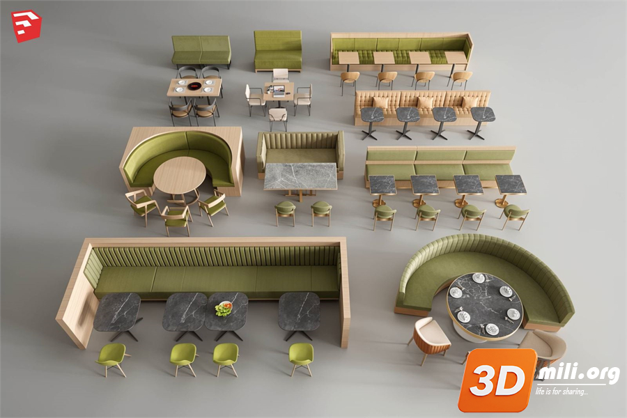 Cafe Furniture Skp Files 